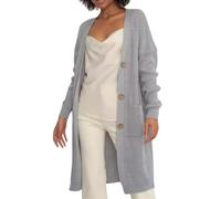 Maglione da donna lavorato a maglia termica maglieria da donna in tinta unita maglione lavorato a maglia autunno inverno sciolto versatile a maniche lunghe cardigan lavorato a maglia con bottone