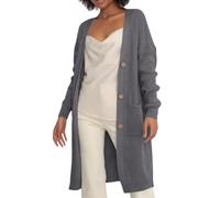 Maglione da donna lavorato a maglia termica maglieria da donna in tinta unita maglione lavorato a maglia autunno inverno sciolto versatile a maniche lunghe cardigan lavorato a maglia con bottone