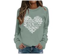 Maglione da donna nero senza amore cuore maglietta grafica ispiratrice felpa top cardigan donna con, Verde chiaro, XL