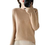 Maglione da donna O-Collo Pullover in cashmere Slim Bottoming Camicia a maniche lunghe Pull Maglione, Njr002 Jin Tuo, S