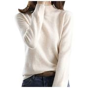 Maglione da donna senza cappuccio Autunno Spessa Top Basic Manica Lunga Felpa Vintage Tunica Calda Girocollo Casual Felpe di Grandi dimensioni Oversize Chic ed Elegante Pullover, beige, XL