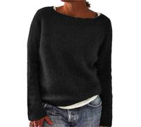 Maglione da donna senza cappuccio casual primavera top caldo lavorato a maglia casual felpe maniche lunghe abbigliamento maglione a buon mercato basic maglione invernale collo rotondo blocco colori