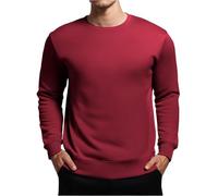 Maglione da uomo 5XL, tinta unita, maglione invernale, girocollo, a maniche lunghe, larghe, casual, casual, a maniche lunghe, Rosa acceso., S