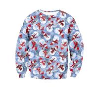 Maglione da uomo a maglia con scollo rotondo per il tempo libero, perfetto per gli strati o come stile autonomo, ideale, Azzurro, 3XL