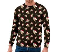 Maglione da uomo a maglia con scollo rotondo per il tempo libero, perfetto per gli strati o come stile autonomo, ideale, caffè, S