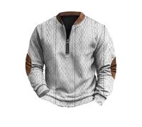 Maglione da uomo con cerniera a un quarto da uomo Henley Pullover Maglioni in stile retrò Maglione leggero casual pullover casual casual maglioni autunnali con mezza zip maglioni autunnali con toppe