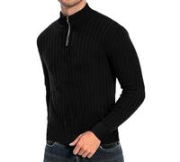 Maglione da Uomo con Polo Maglione Invernale da Uomo Lavorato a Maglia fine Slim Fit Pullover Caldo Lunga Basic Maglione 1/4 Zip Magliaone Pullover Invernale Tenere Caldo