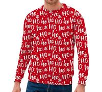 Maglione da uomo con scollo rotondo per il tempo libero, perfetto per gli strati o come stile autonomo, ideale, Colore: rosso, L