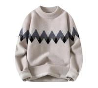 Maglione da uomo Girocollo - Maglione caldo a maniche lunghe Casual morbido esterno a maglia maglione chic ed elegante stampato jacquard maglione classico taglio ampio versatile autunno inverno