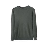 Maglione da uomo in cashmere con scollo rotondo lavorato a maglia di grandi dimensioni maglione a maniche lunghe, Esercito En8, M