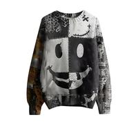 Maglione da uomo in difficoltà maglione di Halloween divertente zucca felpa vacanza top uomo moda pullover, Nero, 3XL