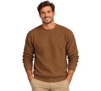 Maglione da uomo in maglia a nido d'ape girocollo a maniche lunghe pullover | 90% poliestere, 10% spandex, morbido al tatto, vestibilità regolare, polsini e orlo a costine, da ufficio a fine settimana