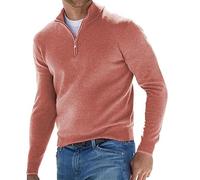 Maglione da uomo in misto lana pullover leggero e confortevole a maniche lunghe top invernale pullover maglione da passeggio all'aperto maglione con colletto dritto felpa calda camicia casual