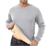 Maglione da uomo in pile girocollo, felpe da uomo in pile a maniche lunghe, tinta unita, casual, felpa spessa termica invernale calda in cotone felpa invernale da uomo maglioni casual da lavoro