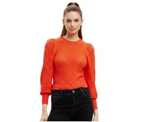 Maglione Desigual Ona arancione traforato da donna XL