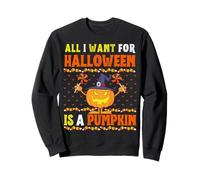 Maglione di Halloween Brutto Natale Divertente Autunno Ottobre Zucca Bambini Felpa