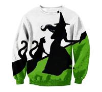 Maglione di Halloween da uomo girocollo felpa da uomo vestibilità ampia felpe stampate pullover maglione casual felpe a maniche lunghe pullover girocollo felpa leggera da allenamento con polsino a