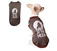 Maglione di Halloween per cani, maglione per cani di taglia piccola, colore marrone, lavabile in lavatrice, divertente vestito per feste per cuccioli S/M - 33 x 17 cm (lunghezza x larghezza)