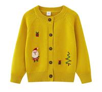 Maglione di Natale Bambino e Bambine Comodo Caldo Maglione Maniche Lunghe con Girocollo Moda Maglioni a Stampa Natalizia Carino Pullover Felpa Ragazzi e Ragazze Morbido Maglia Invernale per 3-9 Anni