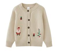 Maglione di Natale Bambino e Bambine Comodo Caldo Maglione Maniche Lunghe con Girocollo Moda Maglioni a Stampa Natalizia Carino Pullover Felpa Ragazzi e Ragazze Morbido Maglia Invernale per 3-9 Anni