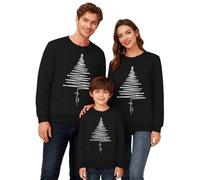 Maglione di Natale Famiglia Maglione Cattivissimo di Natale Stampato Cappello di Babbo Natale Felpa senza Cappuccio Felpe Capodanno Jumper Top Creativo Moda Divertente Maglioni Uomo Donna Bambino