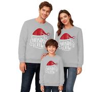 Maglione di Natale Famiglia Maglione Cattivissimo di Natale Stampato Cappello di Babbo Natale Felpa senza Cappuccio Felpe Capodanno Jumper Top Creativo Moda Divertente Maglioni Uomo Donna Bambino