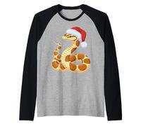 Maglione di Natale Kenyan Sand Boa Snake Ugly Xmas Maglia con Maniche Raglan