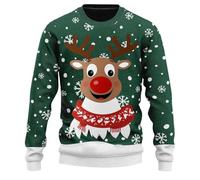 Maglione Di Natale Uomo, Maglioncino Girocollo Maglione Lavorato a Maglia Donna Senza Cappuccio Pullover Maniche Lunghe Con Stampa Novità Merry Christmas Caldo Maglione Natale Trash Per Uscire