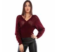 Maglione donna corto traforato pullover manica pipistrello sexy TOOCOOL VI-8865