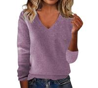 Maglione Donna, Pullover Donna, Invernali Lungo Maglia Scollo a v,Elegante Moda Autunno 2025 Sweater