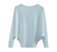 Maglione Donna Scollo a Barchetta Spalle Scoperte Maniche a Pipistrello
