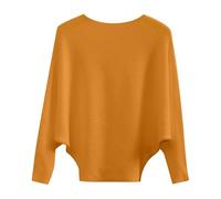 Maglione Donna Scollo a Barchetta Spalle Scoperte Maniche a Pipistrello