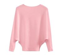 Maglione Donna Scollo a Barchetta Spalle Scoperte Maniche a Pipistrello