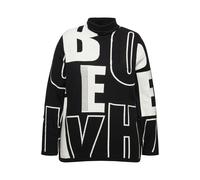 Maglione donna Ulla Popken taglie forti lettere pietre ornamentali collo alto
