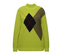 Maglione donna Ulla Popken taglie forti modello Argyle collo alto manica...