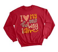 Maglione felpa donna I Love My Self The Way consapevolezza della salute...
