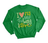 Maglione felpa donna I Love My Self The Way consapevolezza della salute...