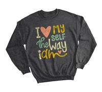 Maglione felpa donna I Love My Self The Way consapevolezza della salute...