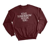 Maglione felpa donna Stay Tomorrow Needs You consapevolezza della salute...