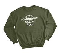 Maglione felpa donna Stay Tomorrow Needs You consapevolezza della salute...