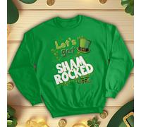 Maglione felpa Lets Get Shamrocked Family Funny St. Patrick's Day irlandese...