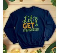 Maglione felpa Let's Get Shamrocked Family Funny St. Patricks Day irlandese...