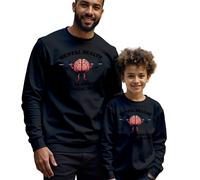 Maglione Felpa Uomo Bambini Brain Lifting Weights Mental Health Awareness #MHA