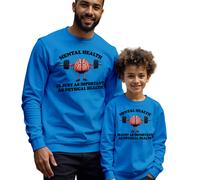 Maglione Felpa Uomo Bambini Brain Lifting Weights Mental Health Awareness #MHA