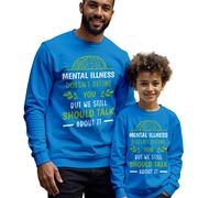 Maglione Felpa Uomo Bambini Malattia Cervello Salute Mentale Consapevolezza...