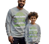 Maglione Felpa Uomo Bambini Malattia Cervello Salute Mentale Consapevolezza...