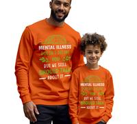 Maglione Felpa Uomo Bambini Malattia Cervello Salute Mentale Consapevolezza...