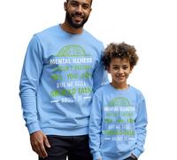 Maglione Felpa Uomo Bambini Malattia Cervello Salute Mentale Consapevolezza...