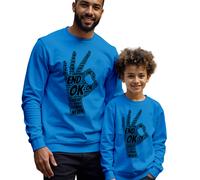 Maglione Felpa Uomo Bambini Mano Parola Arte Salute Mentale Consapevolezza...