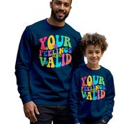 Maglione Felpa Uomo Bambino I Tuoi Sentimenti Sono Validi Consapevolezza...